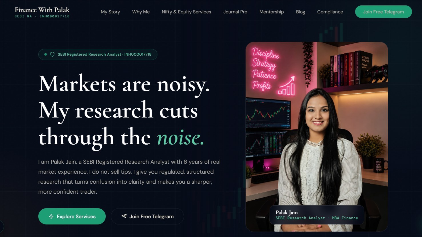 financewithpalak.com — WordPress Website Development